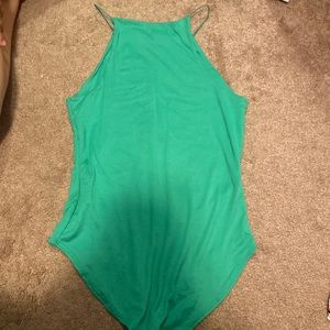 green bodysuit